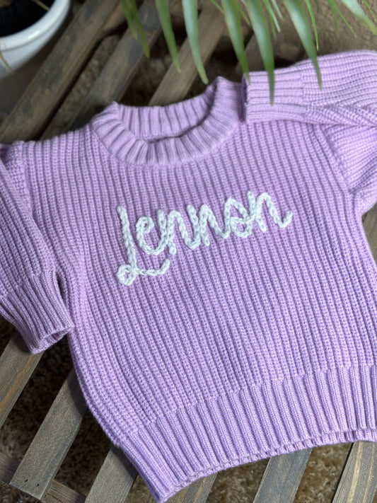 Custom Embroidered Knit Sweater