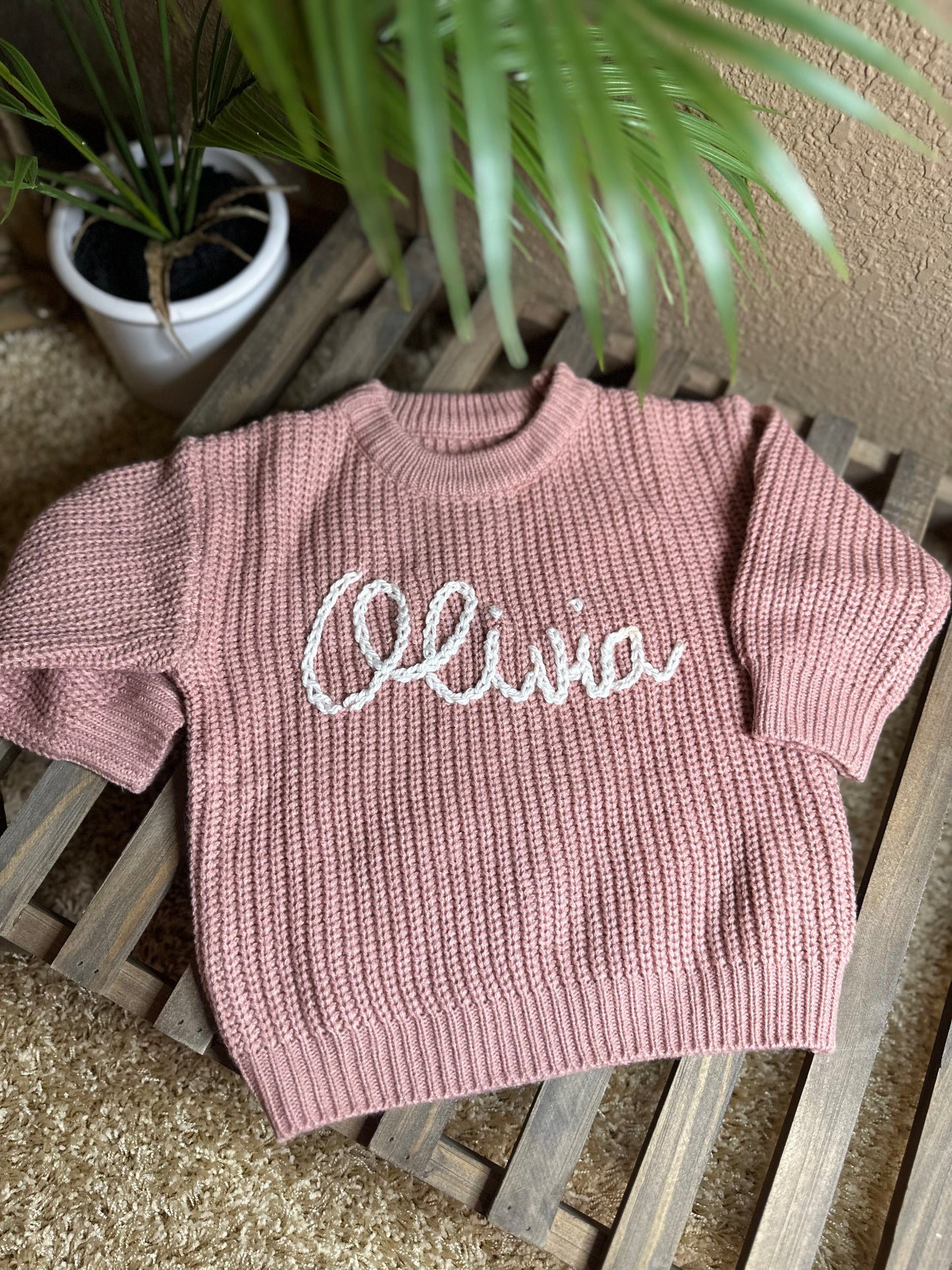 Custom Embroidered Knit Sweater