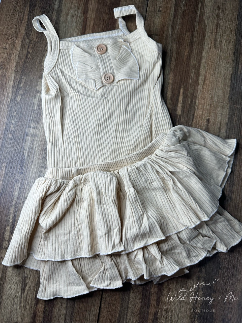 Ivory Onesie + Bloomer Skirt Set